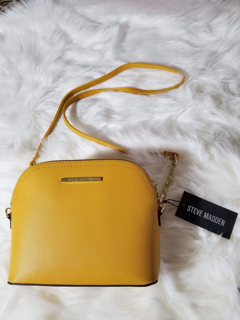 steve madden yellow handbag