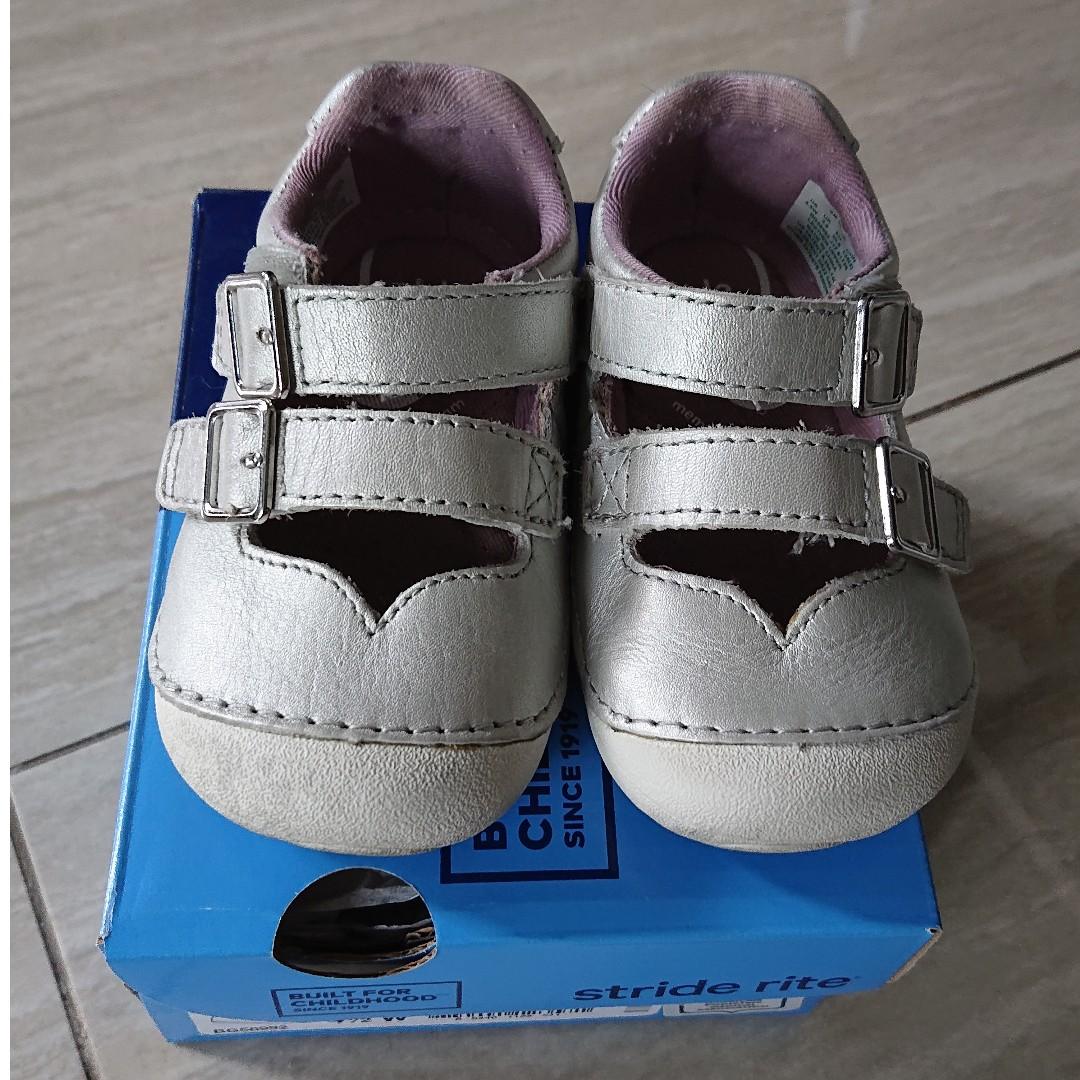 stride rite silver shoes