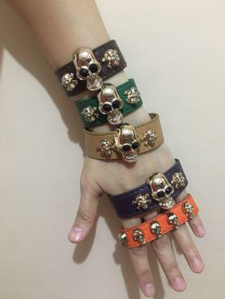 Skull Leather Bracelets