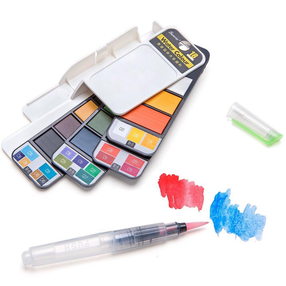 18 25 33 42 Watercolor Paint Pigment Kit For Adults And Kids