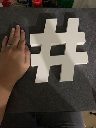 Hashtag sign
