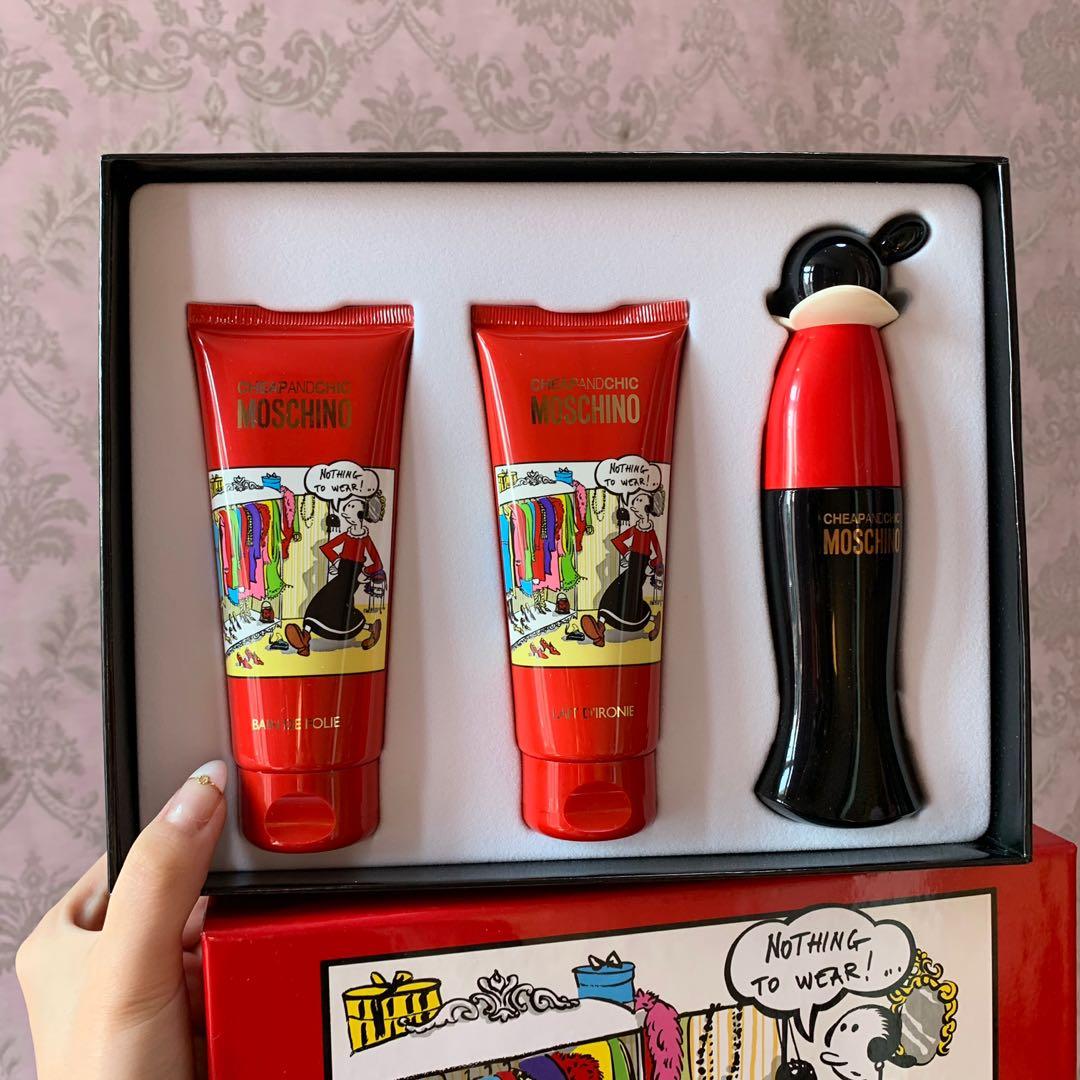 cheap and chic moschino gift set