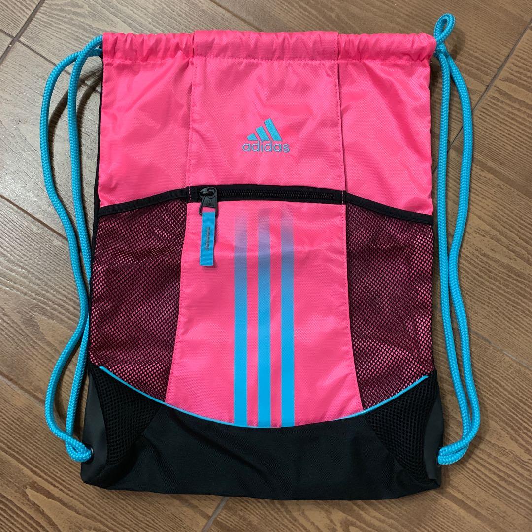 pink adidas drawstring bag