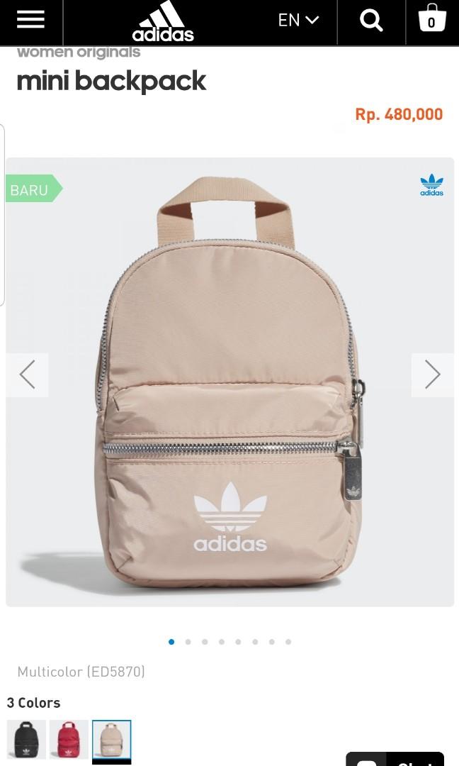 Adidas Nylon Mini Backpack, Fesyen 