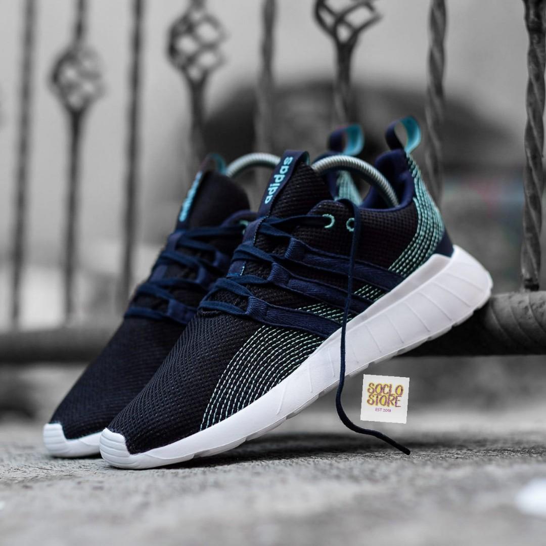 adidas questar flow x parley black navy original resmi bnib