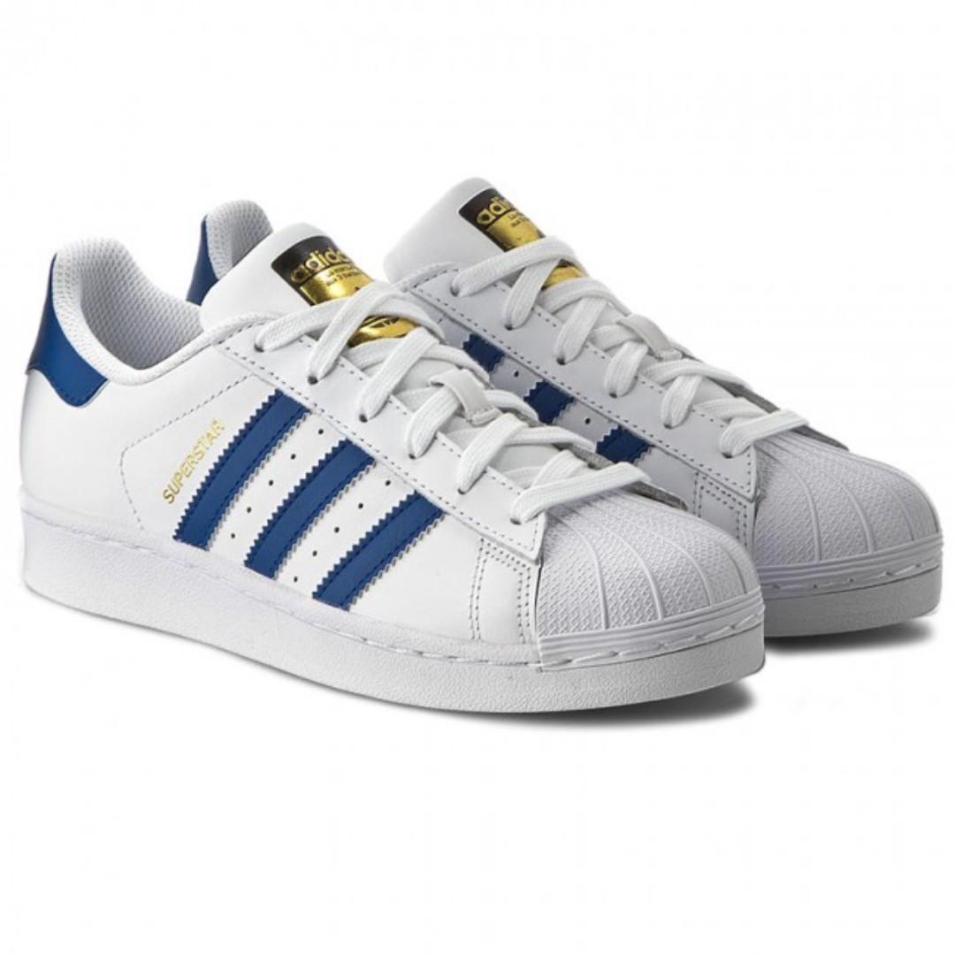 Superstar blue stripes best sale