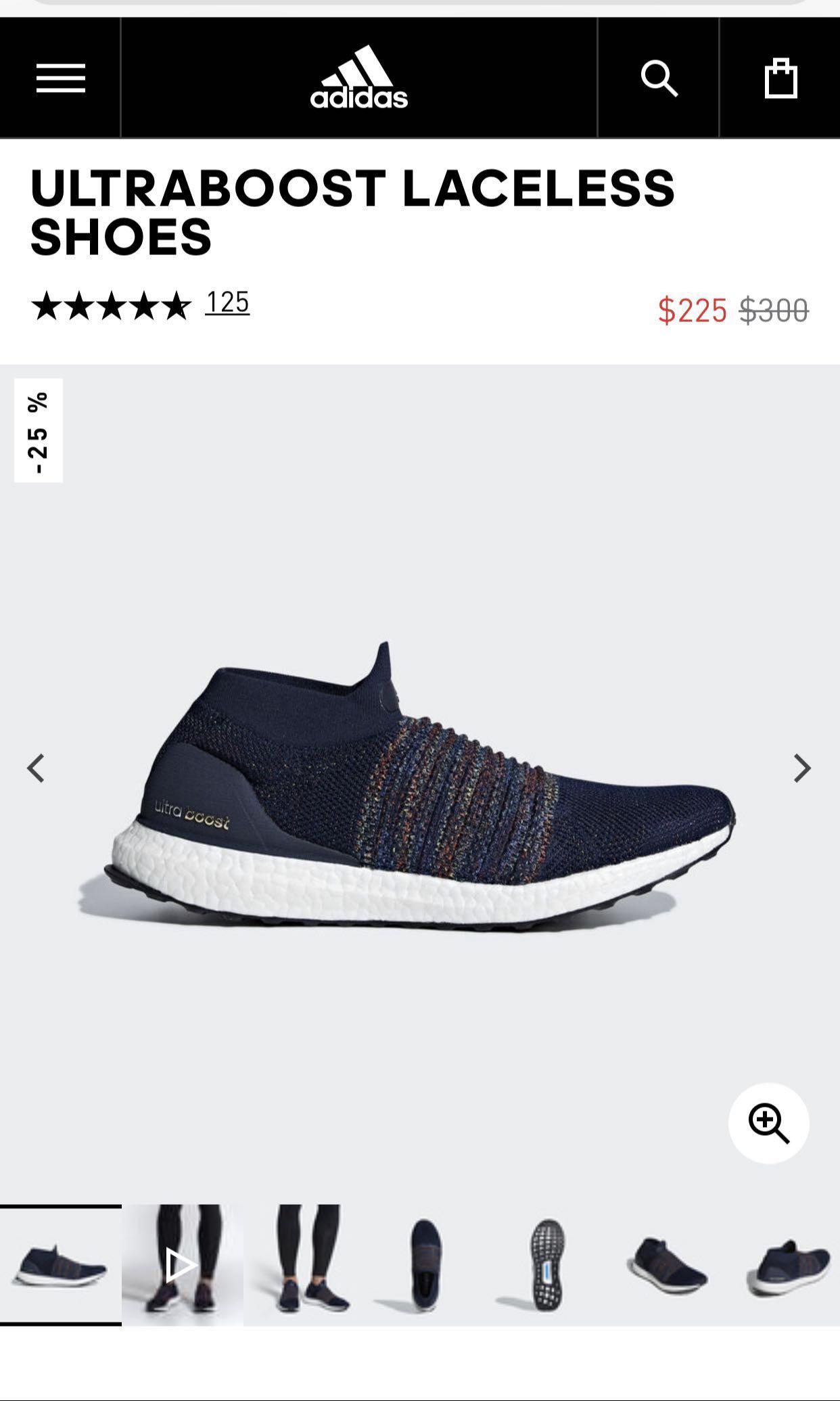 adidas ultra boost laceless men