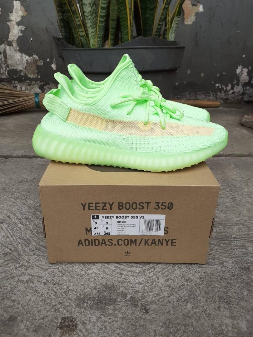 yeezy green glow in the dark