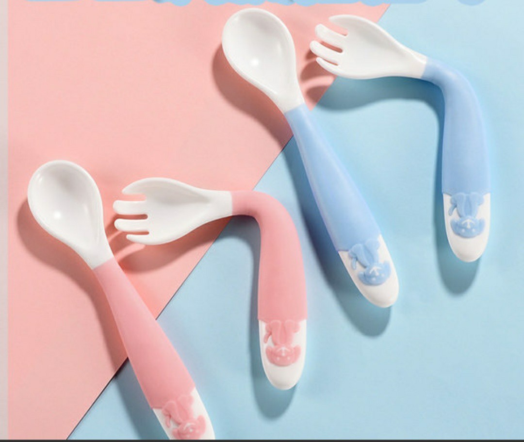 curved handle baby spoon plastic