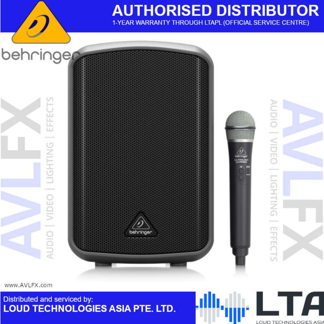Behringer Europort MPA100BT Portable 100W Bluetooth Speaker with