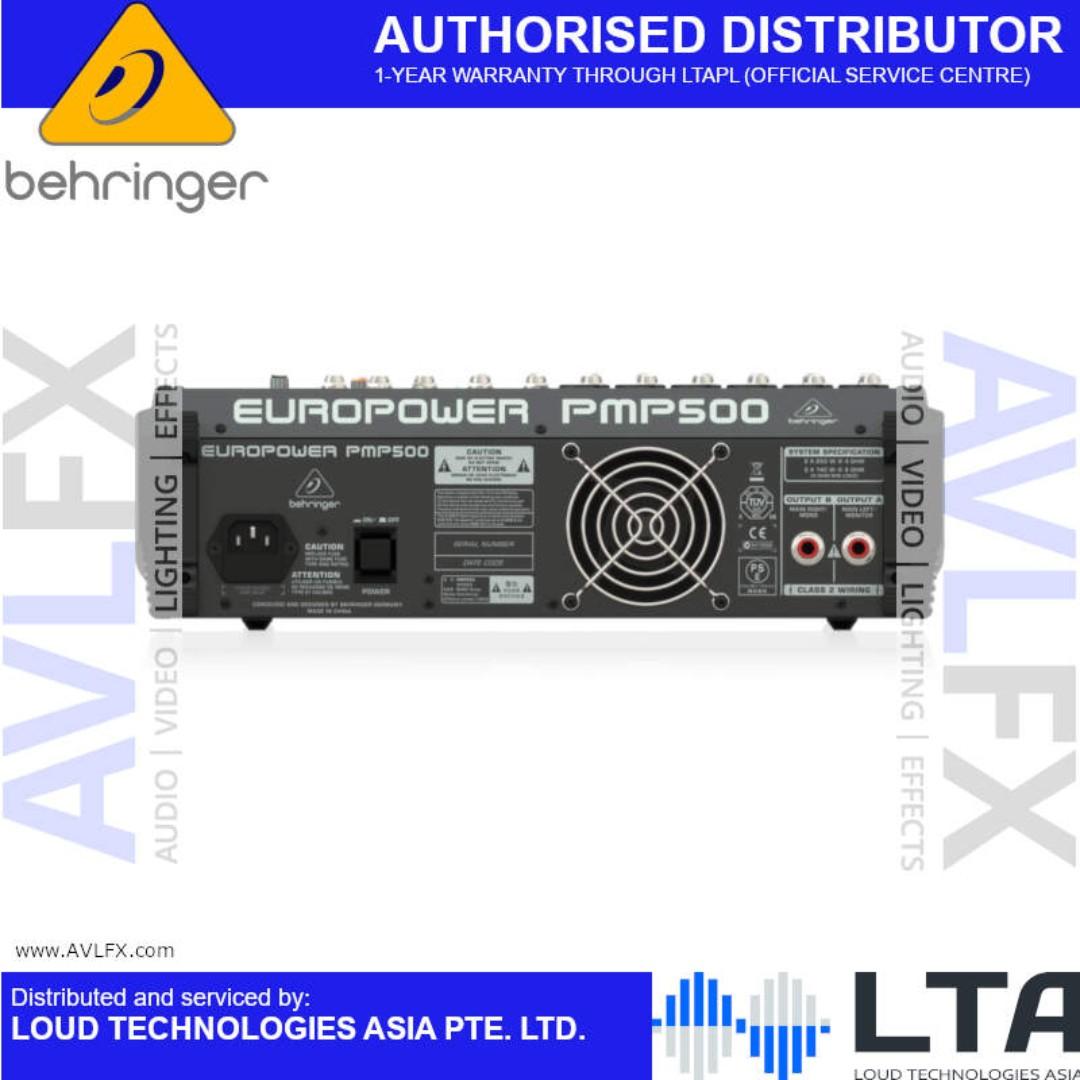 Behringer Europower PMP500 500Watt 12Channel Powered Mixer, Audio