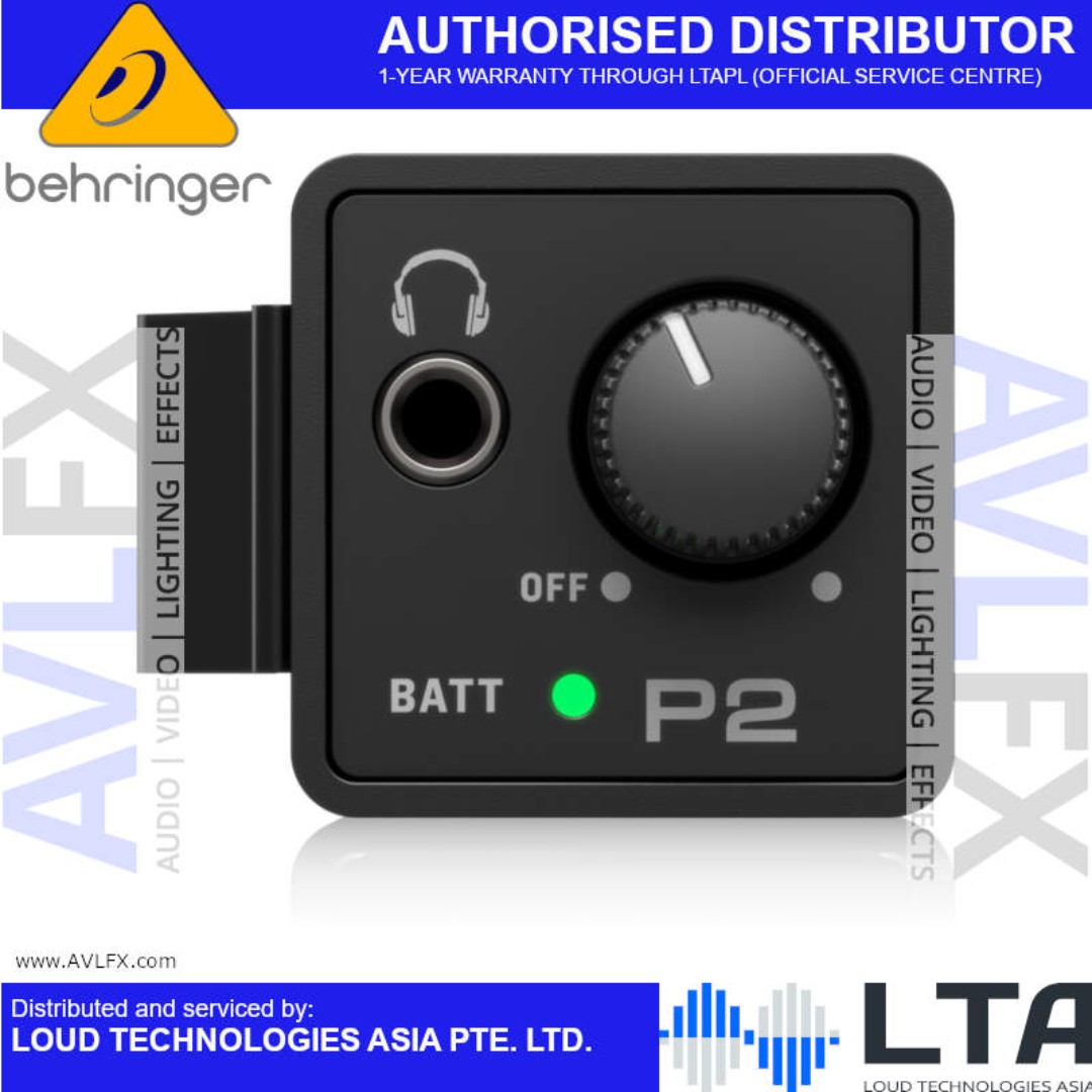 Behringer P2, Ultra-Compact Personal In-Ear Monitor Amplifier, Audio ...