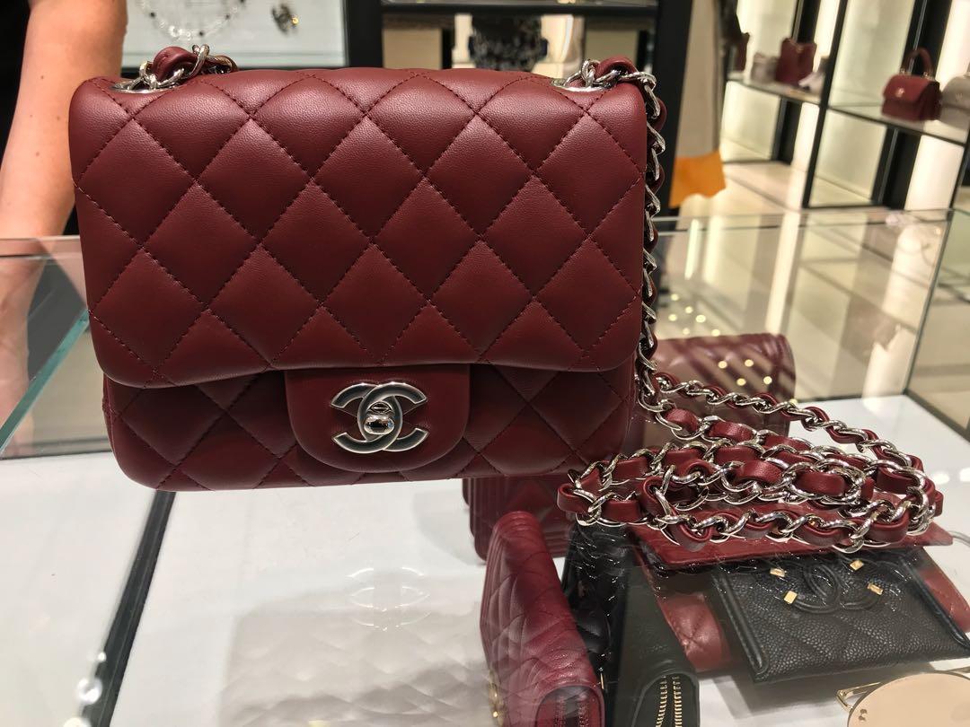 Chanel Mini flap bag burgundy Lambskin and Smythe Long Shawl Blazer by  Vancouver fashion blogger Aleesha Harri…