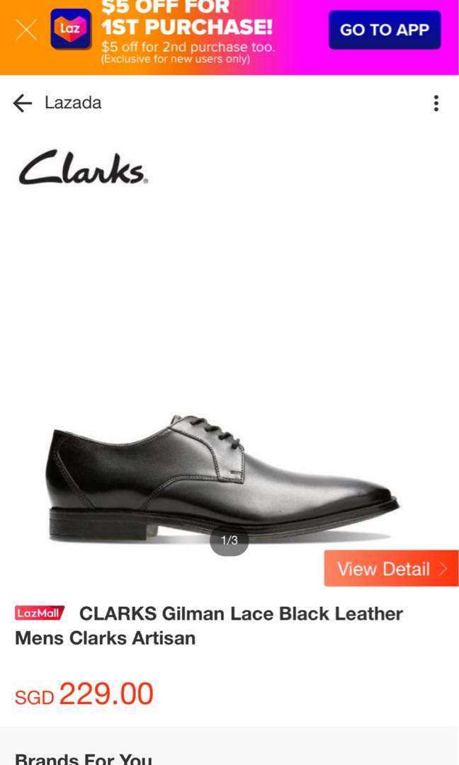 Clark’s men’s leather laced shoe, Men's Fashion, Footwear, Dress Shoes
