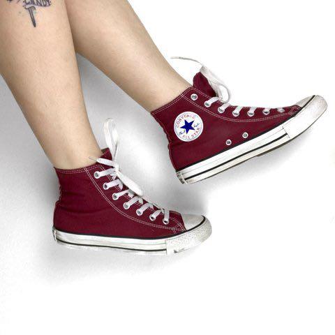 maroon converse shoes high tops