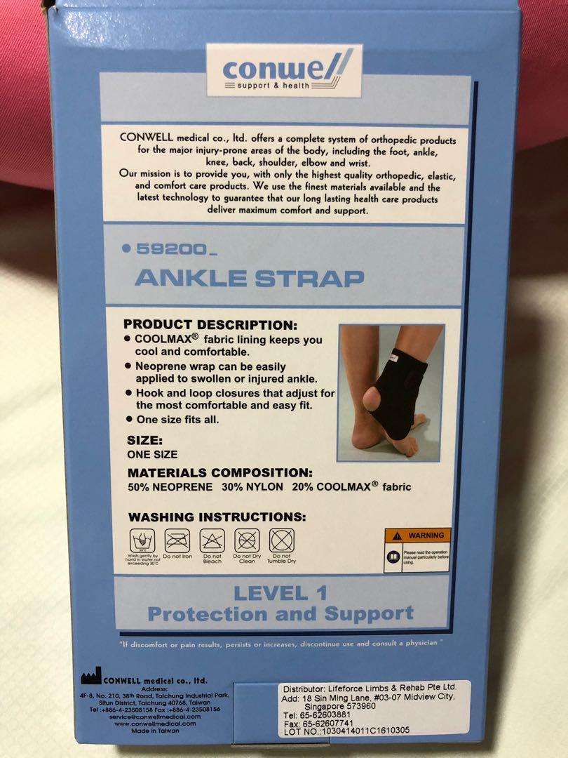 Conwell Ankle Strap, Health & Nutrition, Braces, Support & Protection