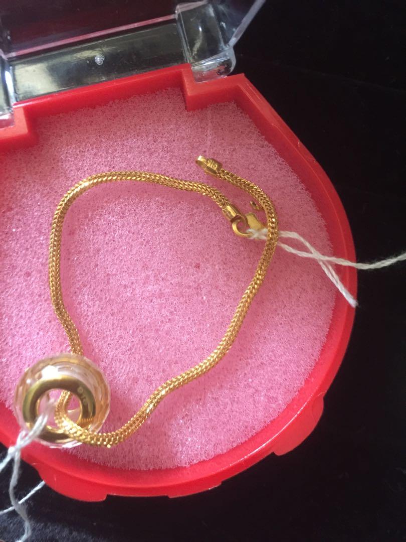 Emas 916 Rt Pandora With Charms Women S Fashion Jewellery On Carousell