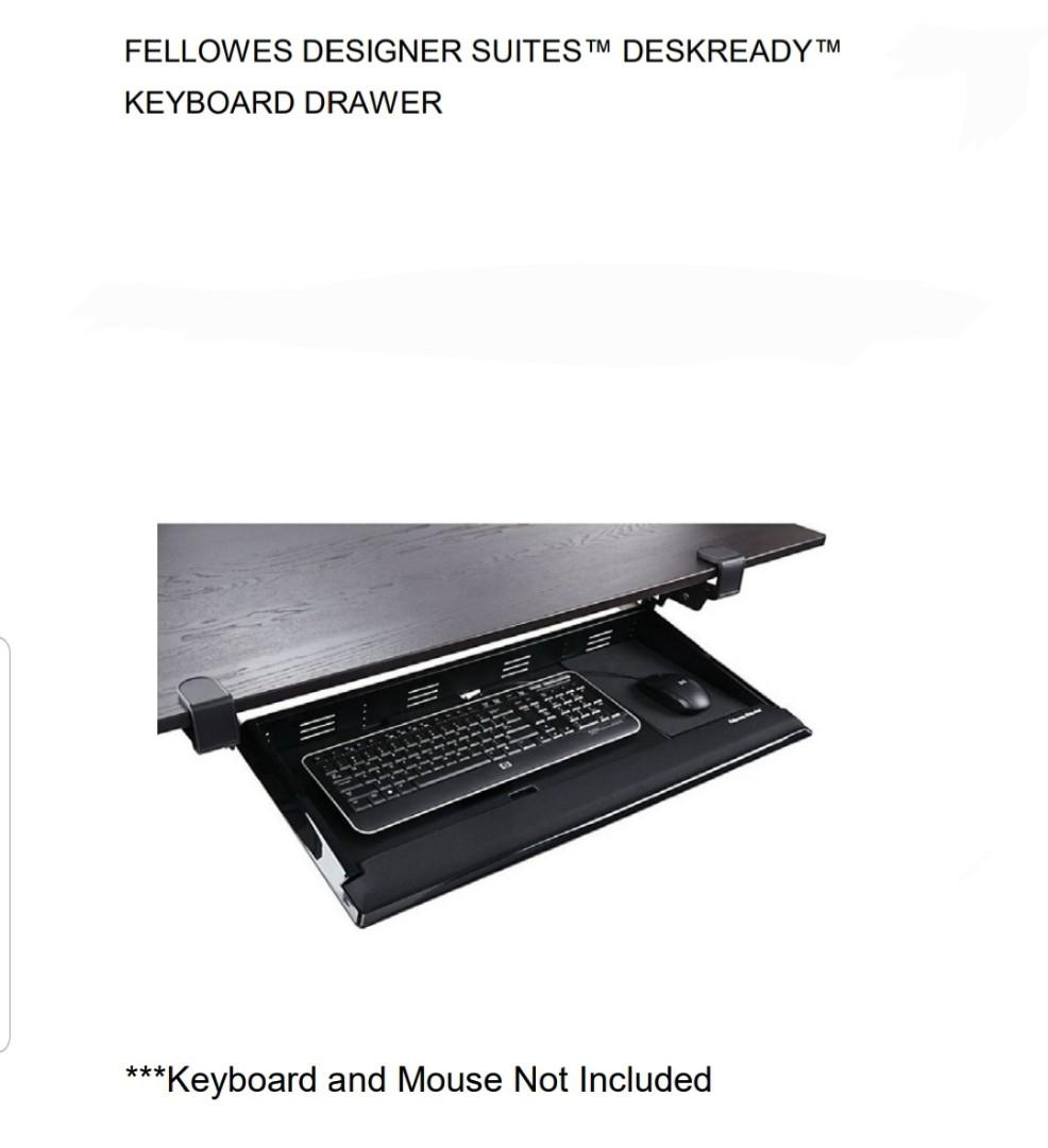 Fel8038302 Fellowes Designer Suites Deskready Keyboard Drawer