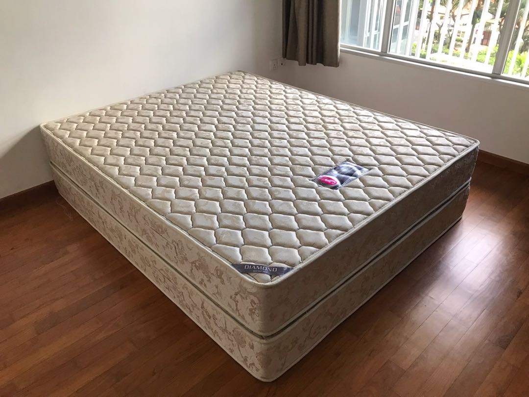 FREE x2 USED King sized bed mattress [SELF PICK UP ONLY], Furniture