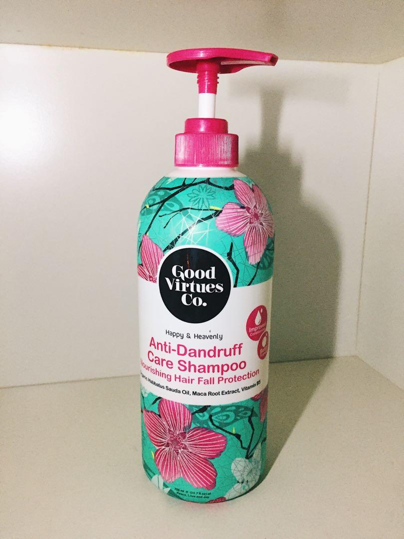Good Virtues Co Happy Heavenly Anti Dandruff Care Shampoo Health Beauty Hair Care On Carousell
