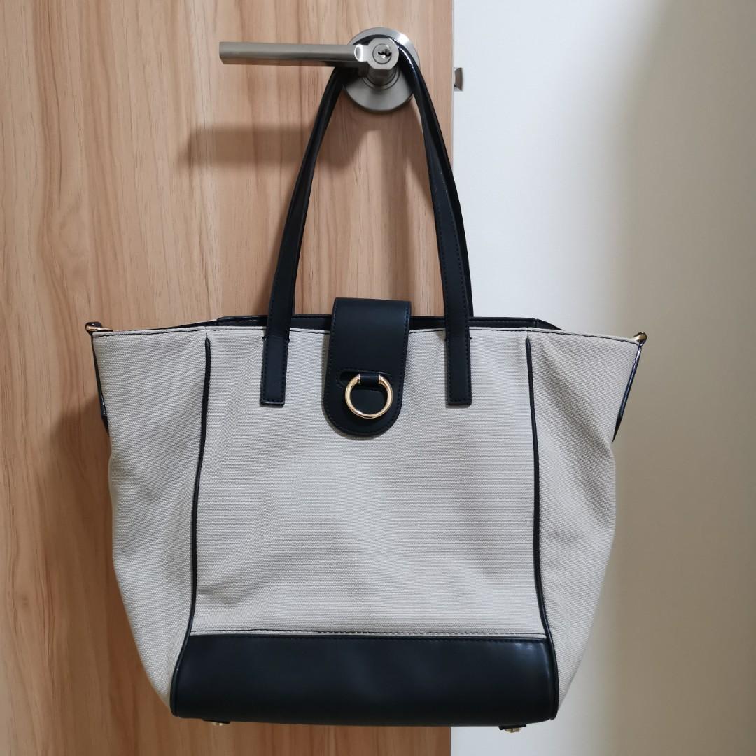 charles and keith trapeze tote bag