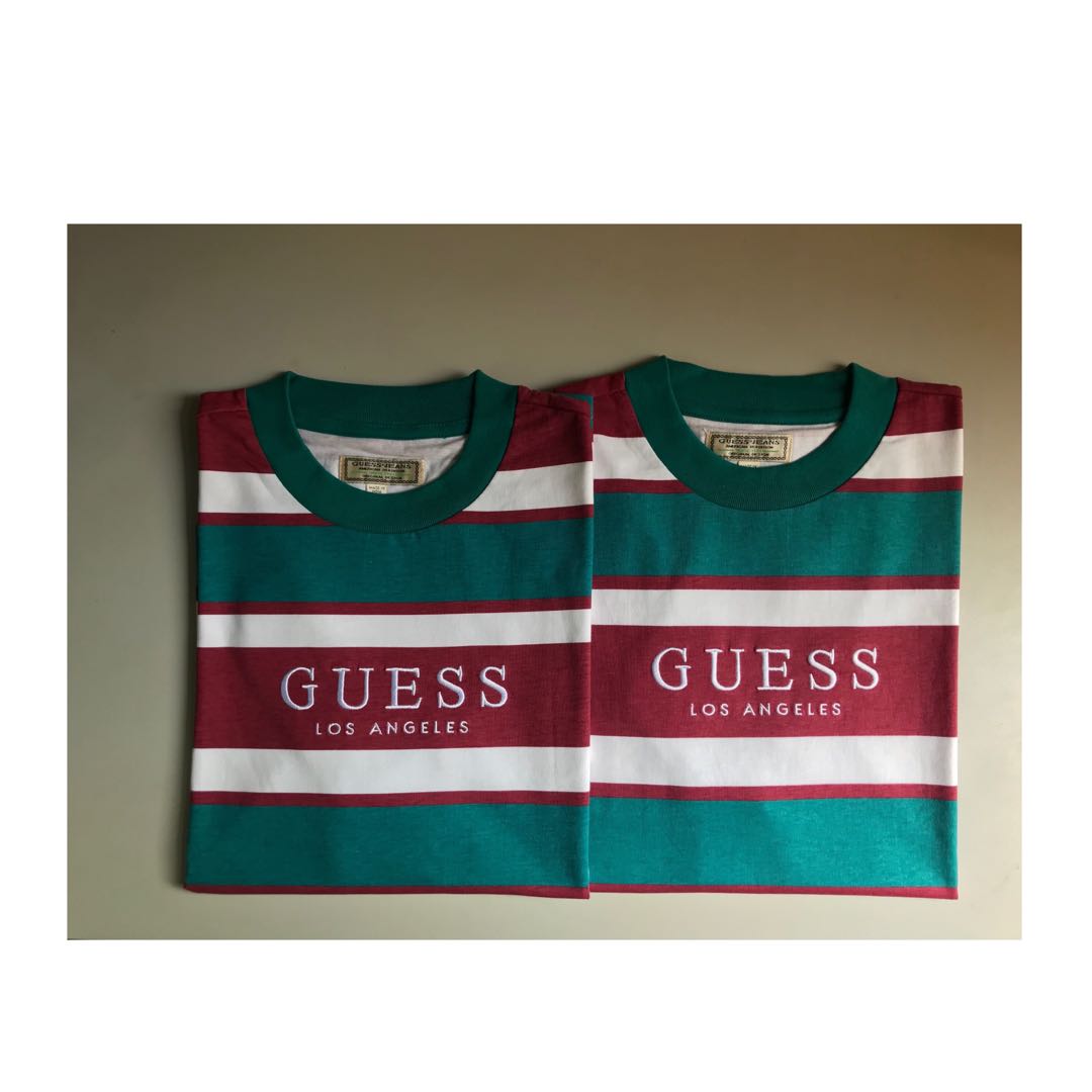 guess peer striped tee