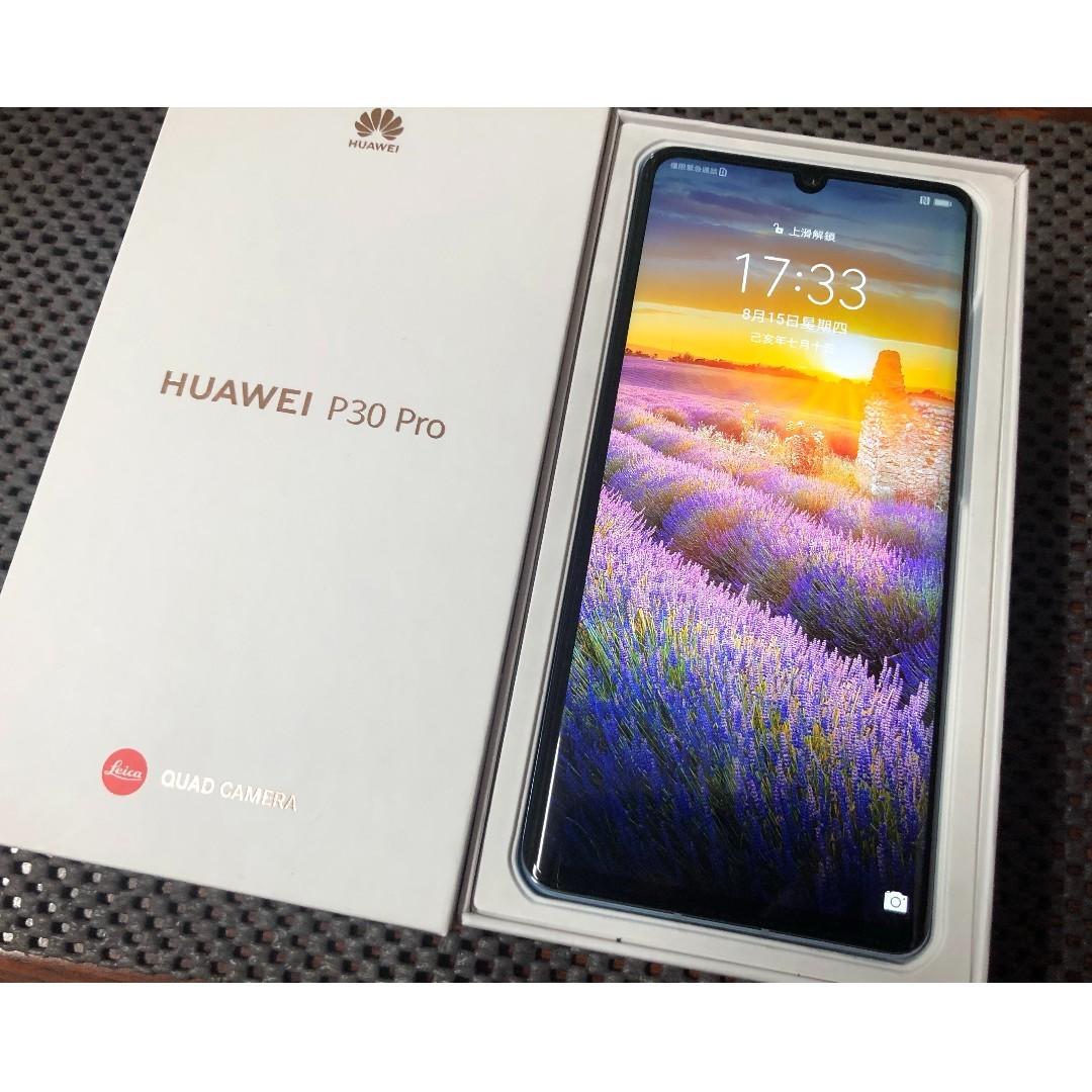 Huawei P30 Pro 二年保固天空藍完美漂亮7 20購入 手機平板 安卓android在旋轉拍賣