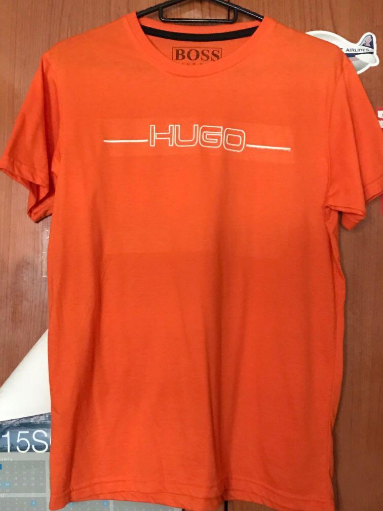 orange hugo boss top