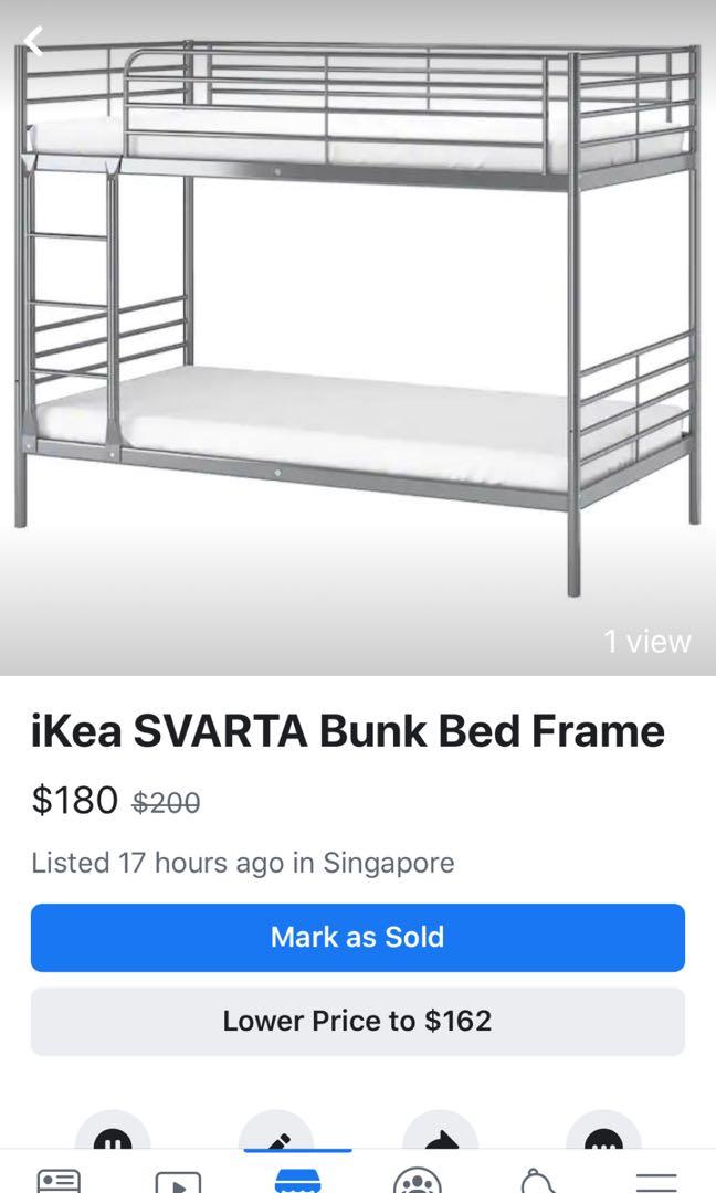 Ikea svarta bunk bed online