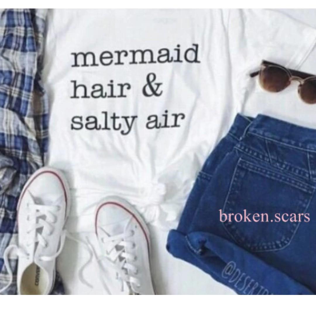 Mermaid Hair Salty Air Tumblr Tshirt Women S Fashion Clothes
