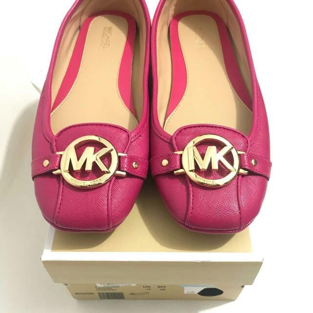 michael kors fulton flats pink