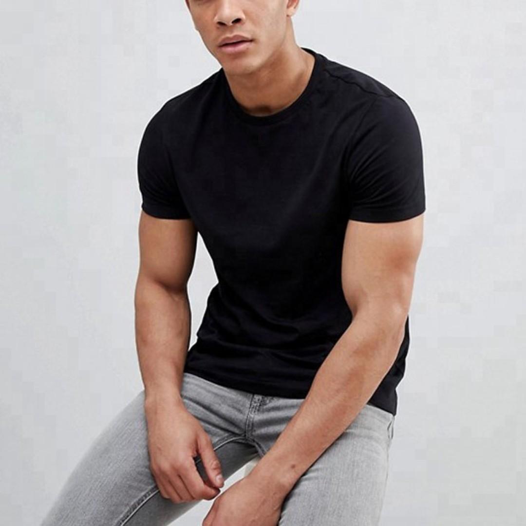 muscle fit cotton shirt