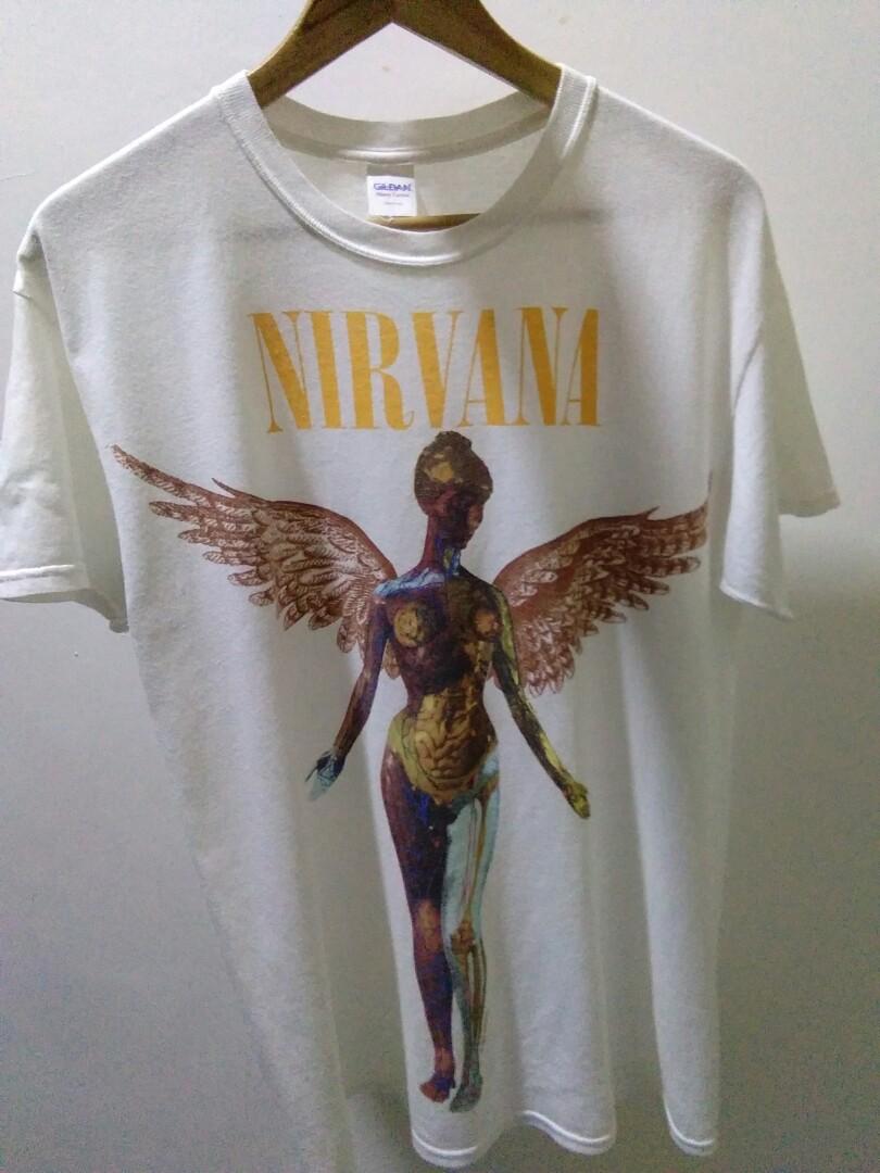Nirvana in utero shirt Men s Fashion Tops Sets Tshirts Polo
