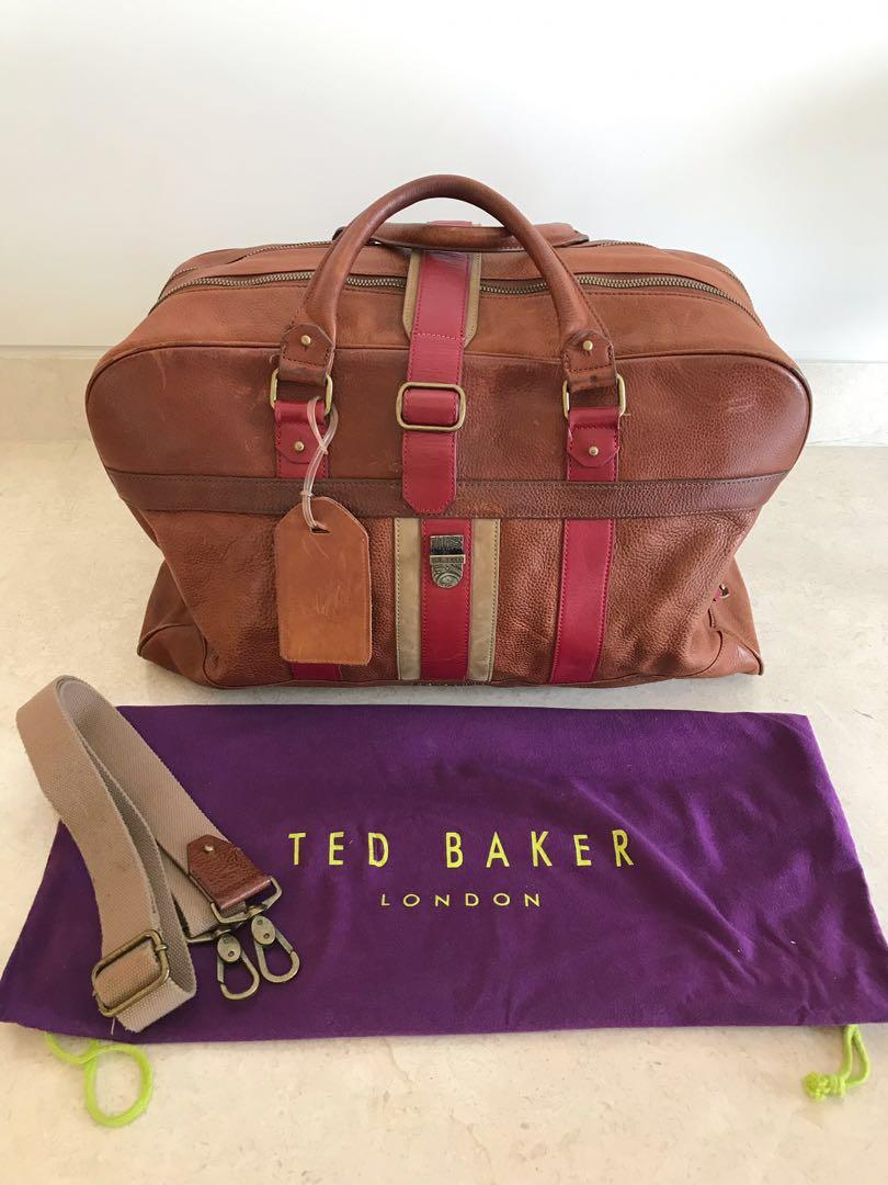 ted baker leather weekend bag