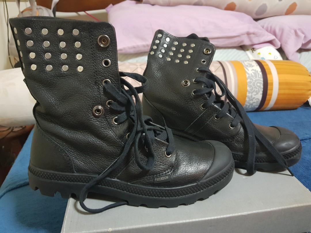 studded work boots