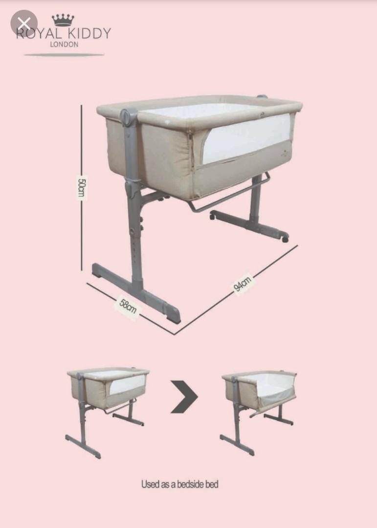 Royal Kiddy 3 in 1 bedside cot Babies Kids Bathing Changing