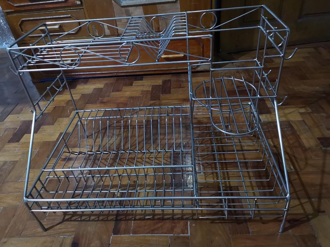 Stainless Dish Rack Furniture Home Living Kitchenware Tableware Other Kitchenware Tableware On Carousell