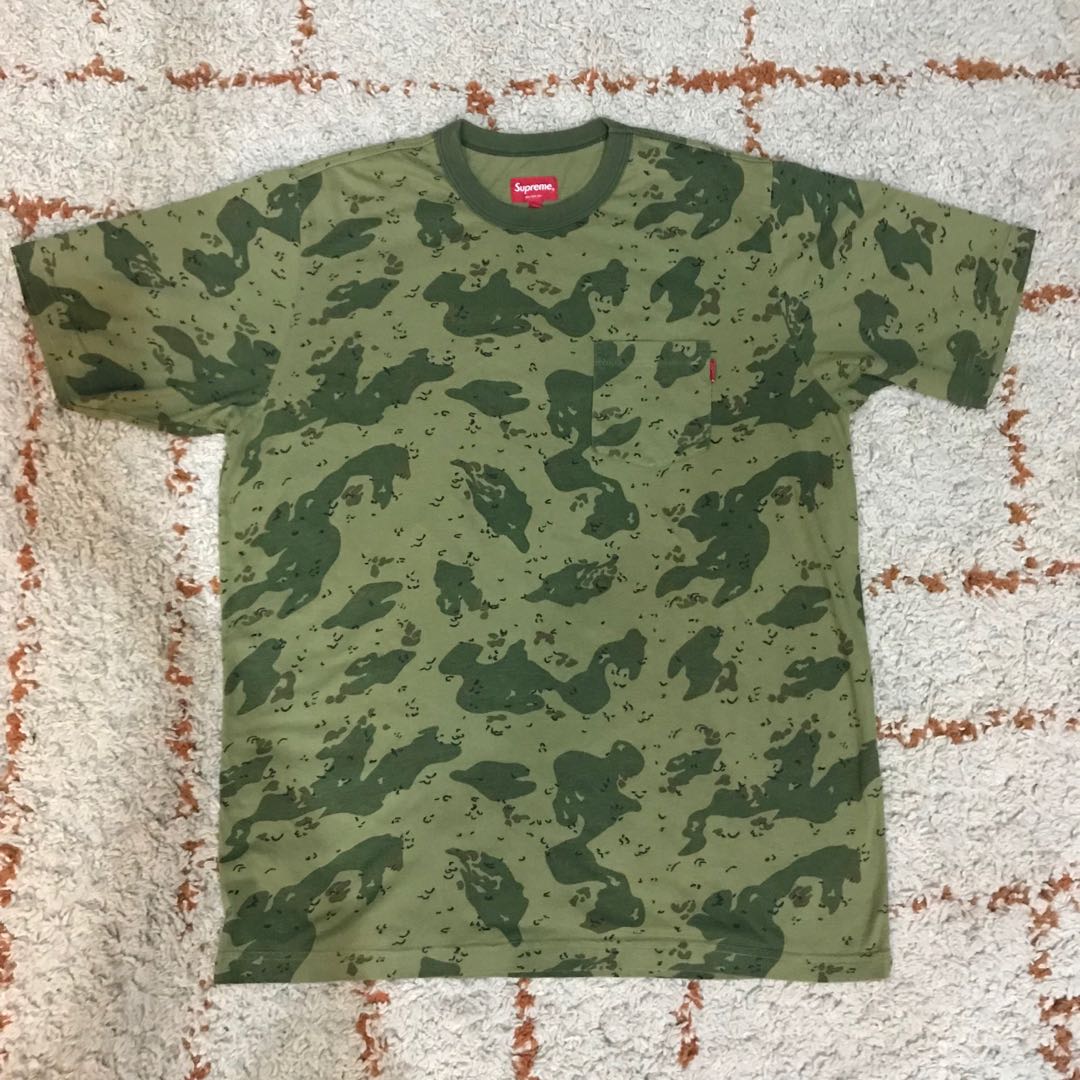 Supreme “Camo Pocket” Tee, Fesyen Pria 
