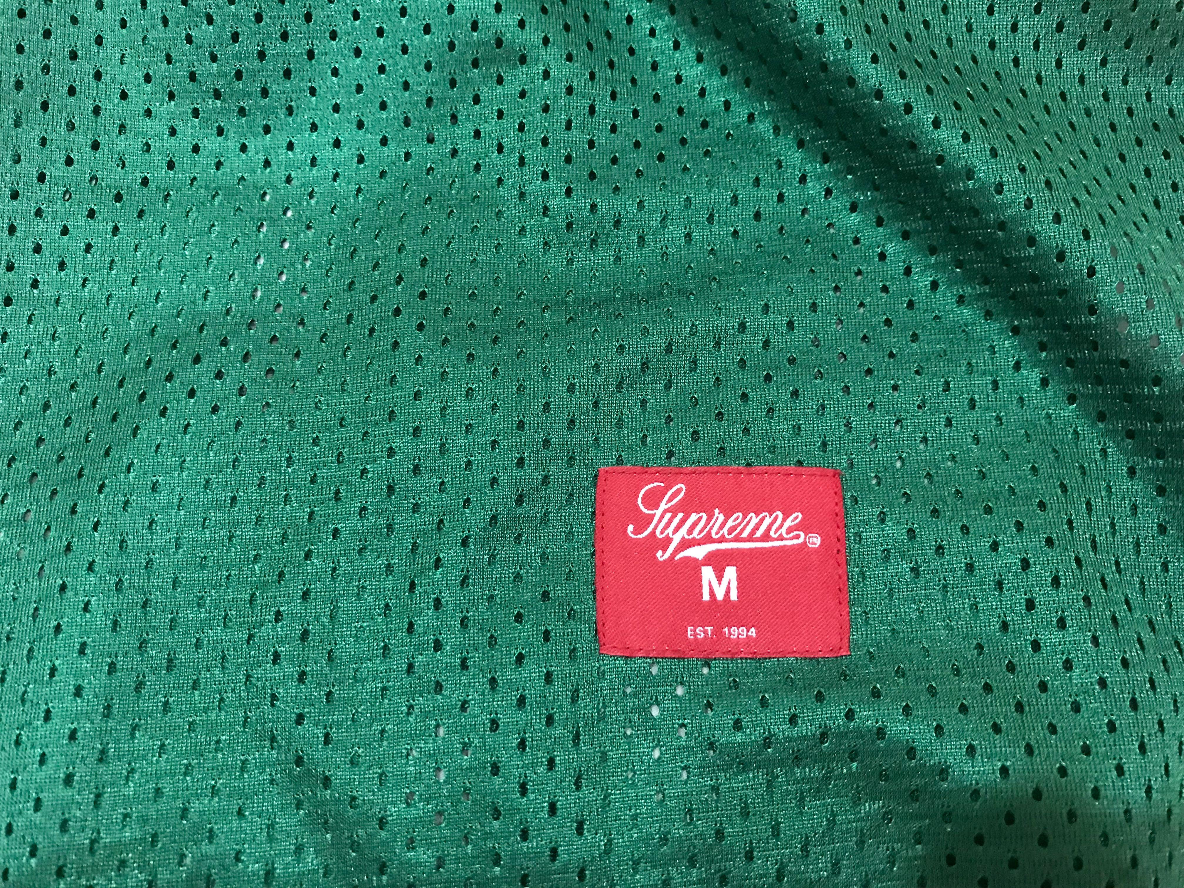 supreme green mesh jersey