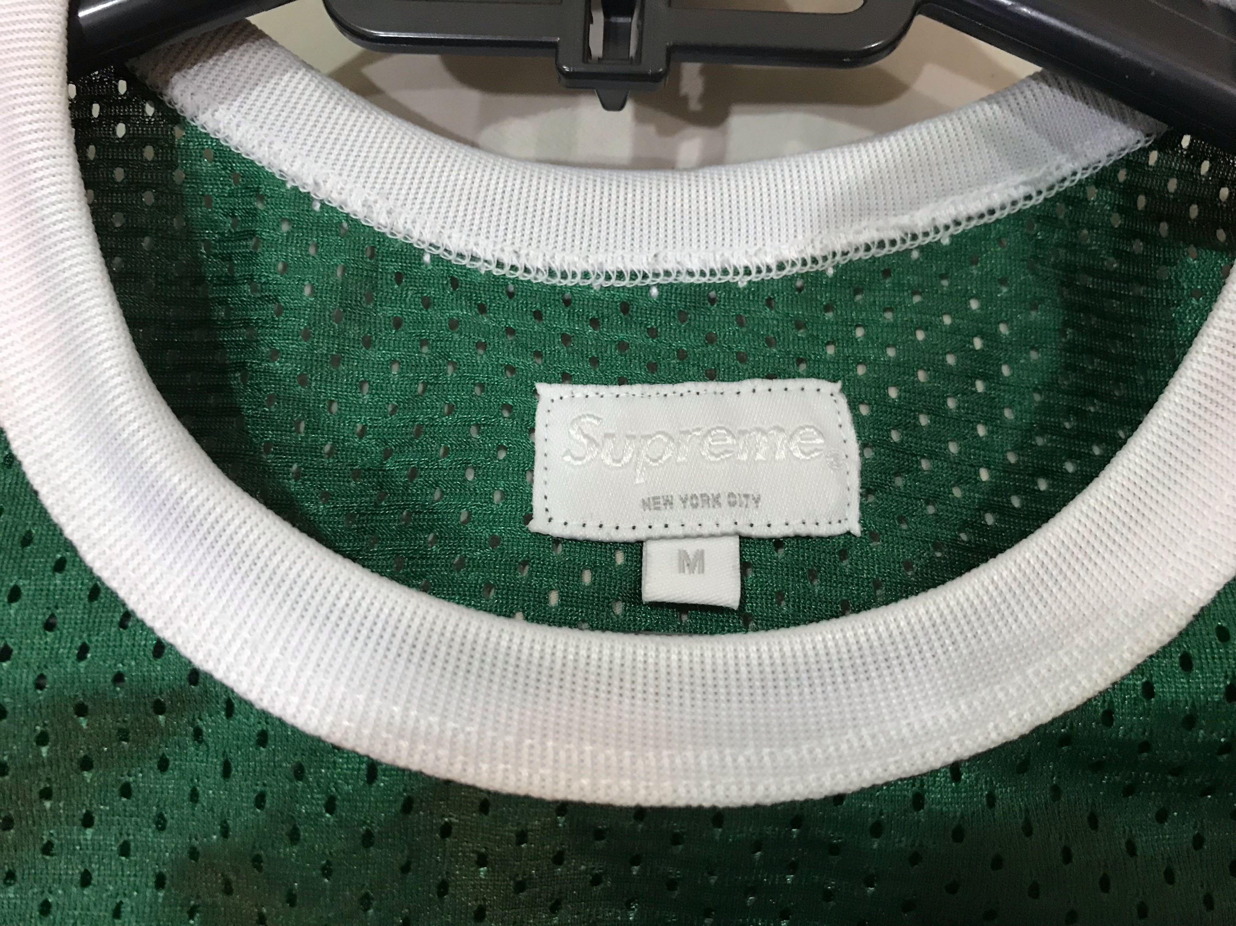 Supreme green mesh jersey