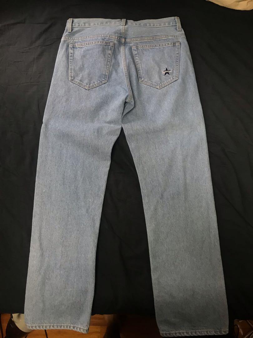 supreme washed regular jeans