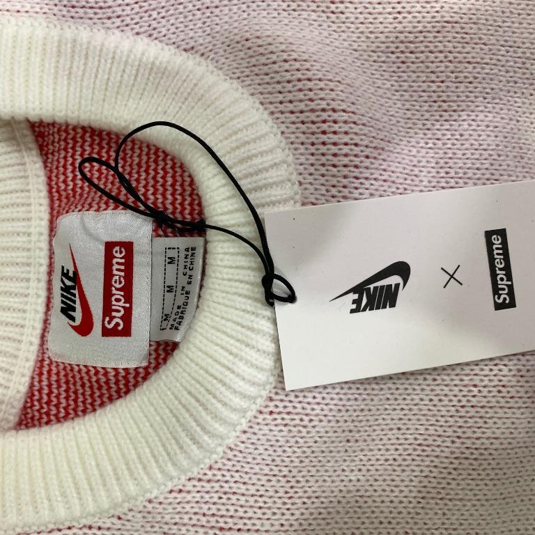 Supreme nike swoosh cheap sweater white