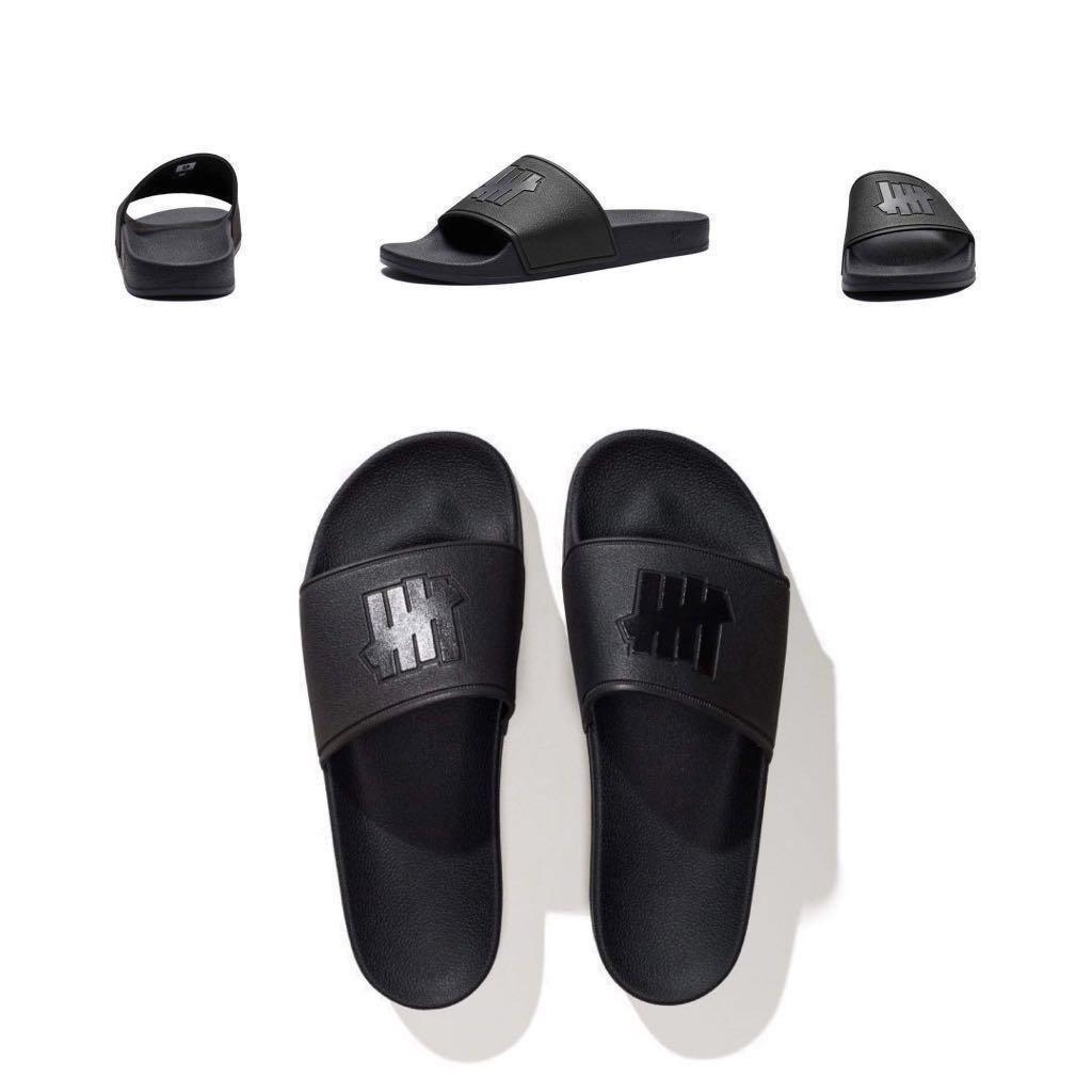 Undefeated Black Slide, Men's Fashion, Footwear, Slippers \u0026 Sandals on  Carousell
