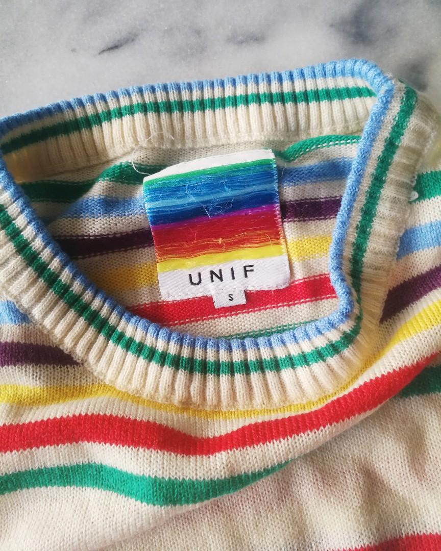 FLASH SALE UNIF Rainbow Sweater Women s Fashion Tops Other