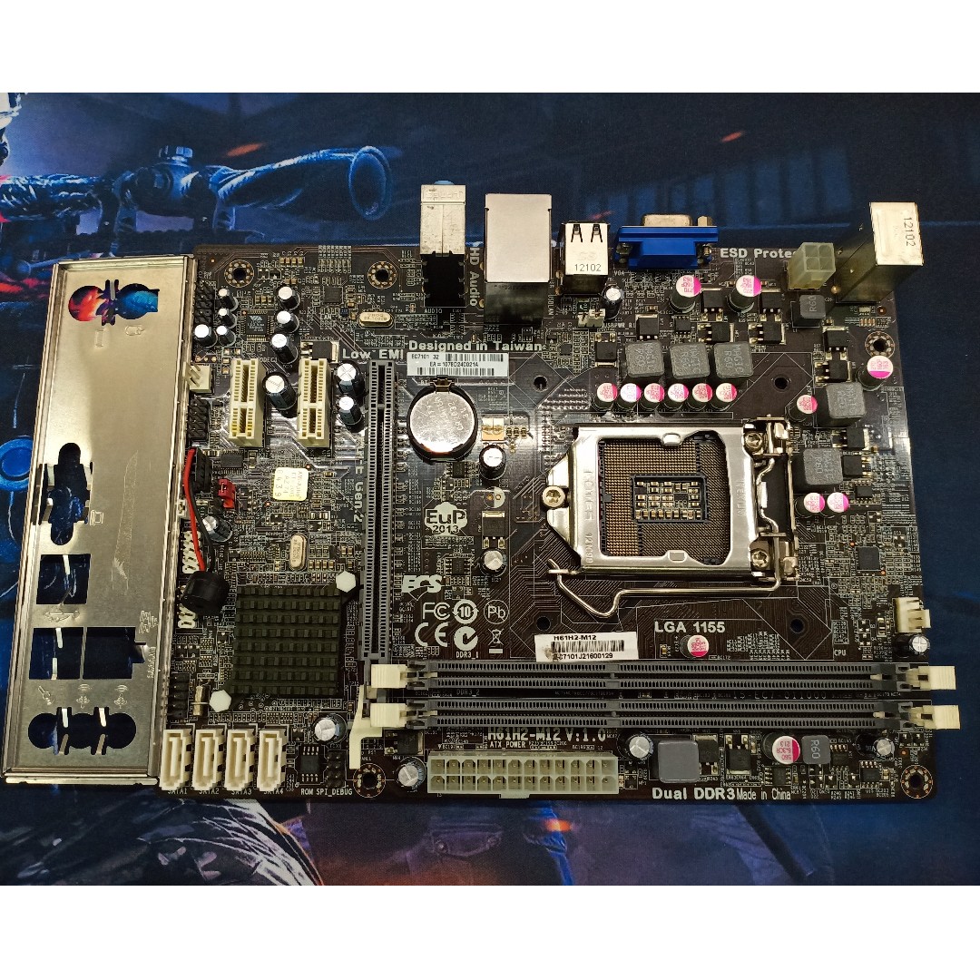 Used Ecs H61h2 M12 V1 0 Intel Lga 1155 H61 Chipset Support Ivybridge Sandybridge Processors Matx Motherboard Electronics Computer Parts Accessories On Carousell
