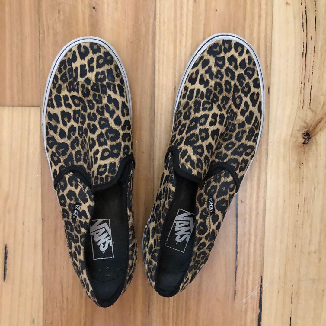 Vans leopard print shoes size 11, Women 