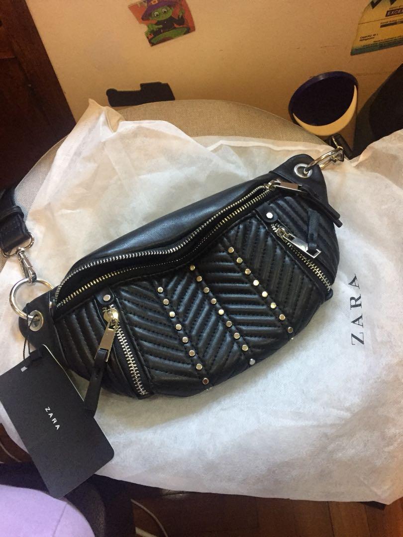 zara belt bag with zips