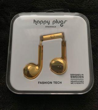 Happy Plugs Gold Earbud Plus In-Ear Headphones