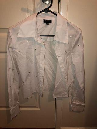 Bardot pearl and diamond shirt