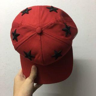 Stereo Vinyl Cap Snapback Inspired Red black stars GD style gdragon